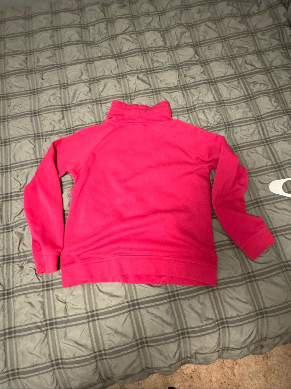 Nike Neon Pink Crewneck Pullover with Black Swoosh - Picture 2 of 5